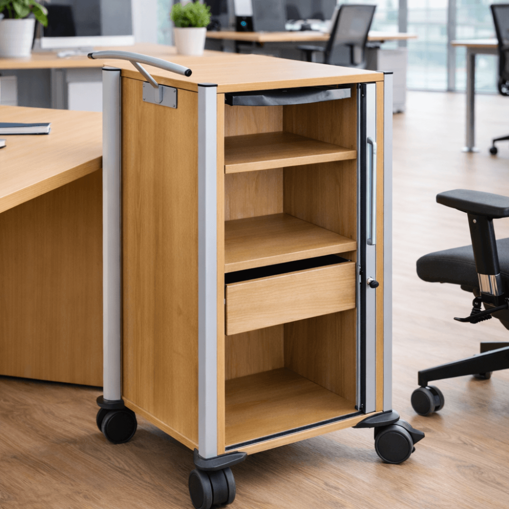 Dulap Mobil Ophelis cu Roți și Ușă Tip Roll